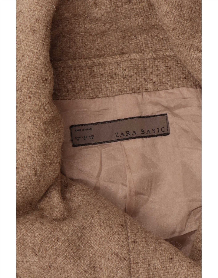 Cappotto doppiopetto da donna Zara UK 12 Beige medio screziato
