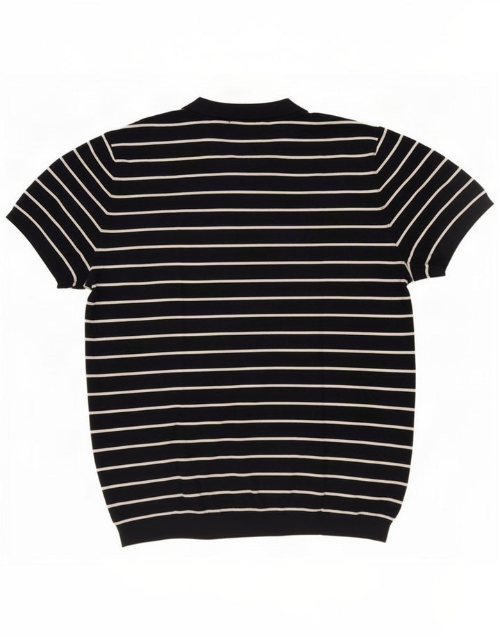 T-shirt da uomo Zara Top grande a righe blu navy