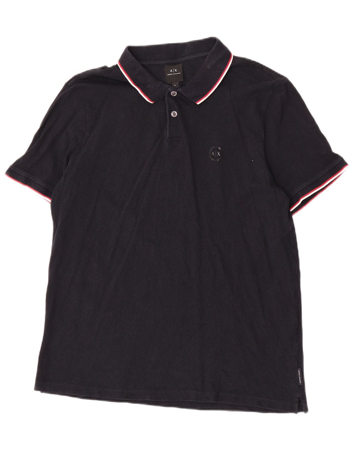 Polo da uomo Armani Exchange XL in cotone nero