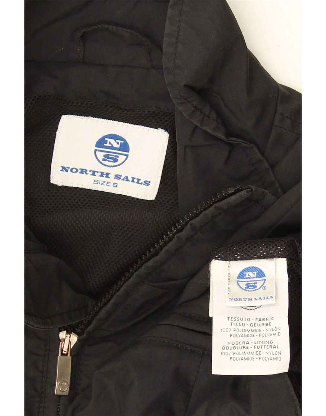 Giacca antipioggia da uomo North Sails UK 36 Small nera in poliammide