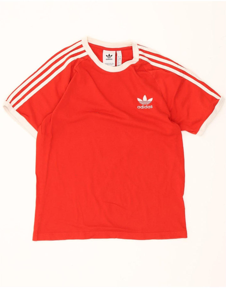 T-shirt Adidas da uomo Top Small rossa in cotone