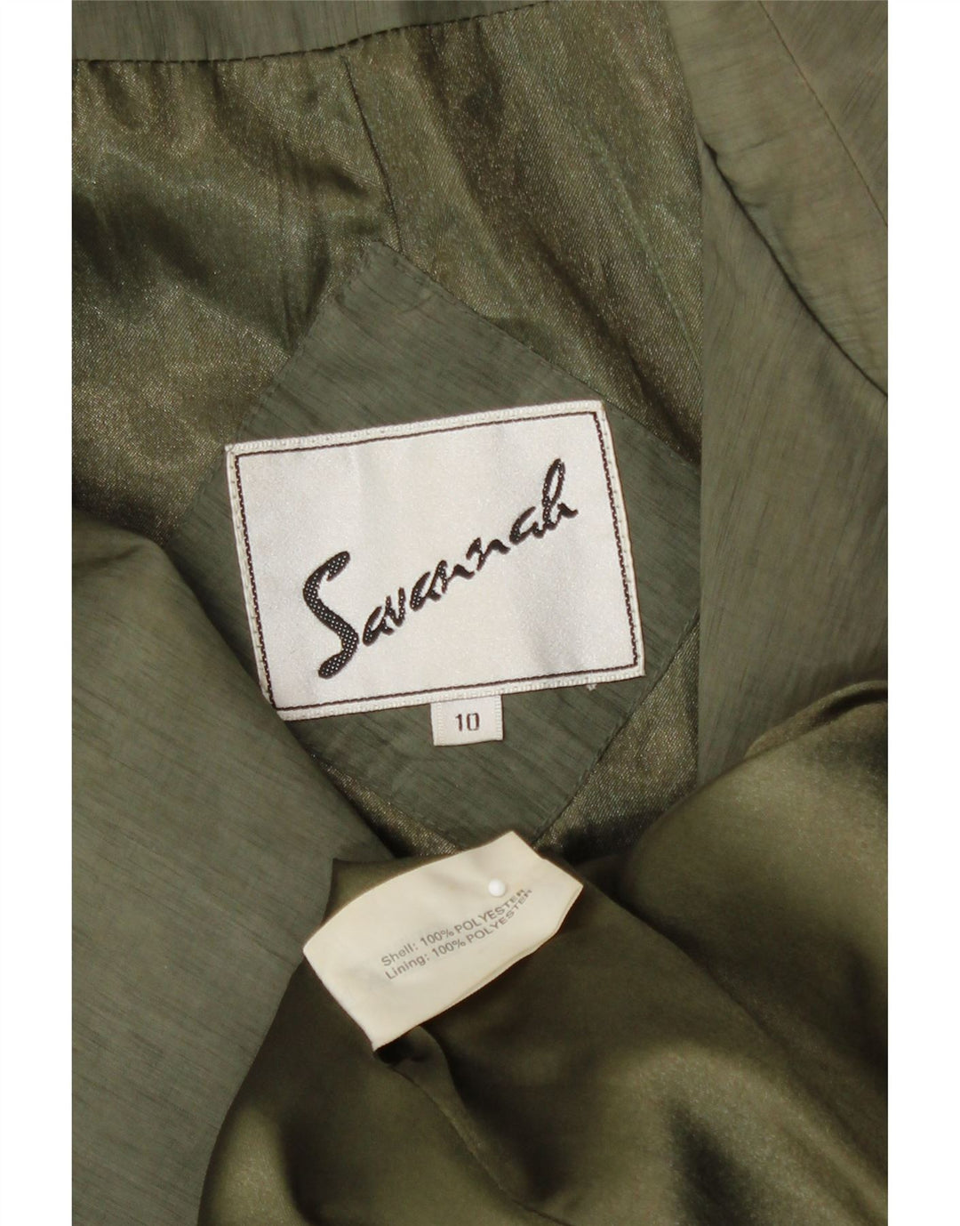 Trench oversize da donna Savannah UK 10 piccolo poliestere verde