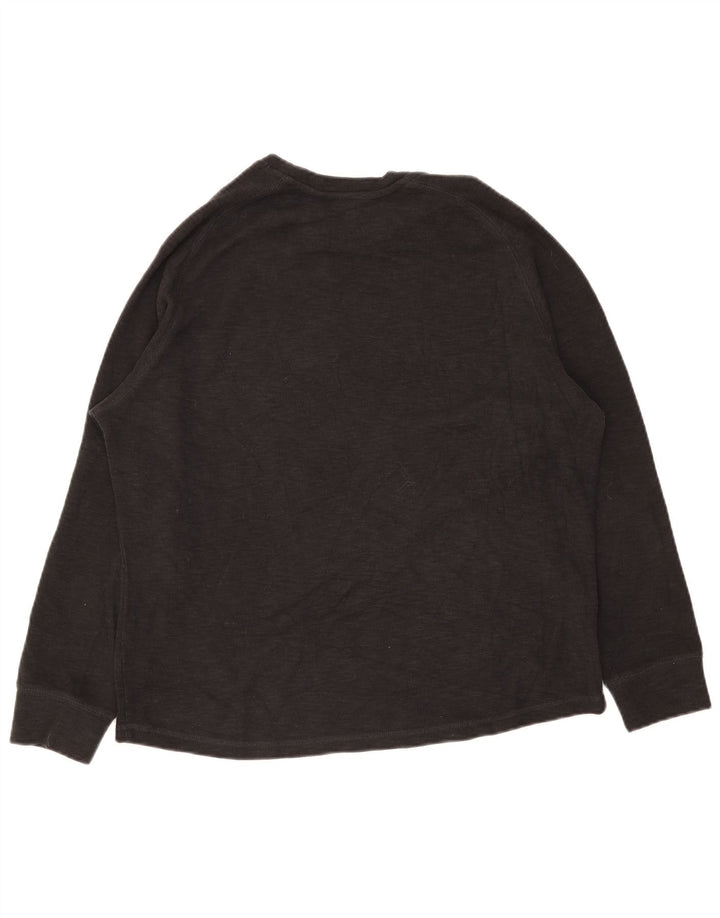 Eddie Bauer Maglia da uomo a maniche lunghe XL in cotone nero