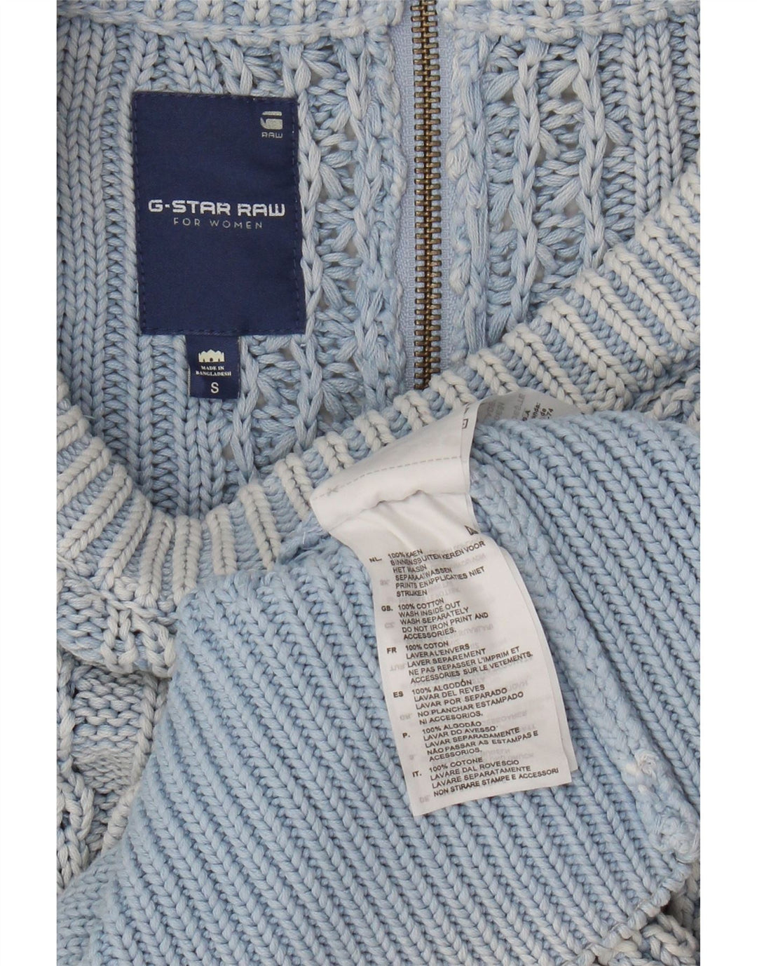 Abito maglione oversize da donna G-Star UK 10 piccolo cotone blu