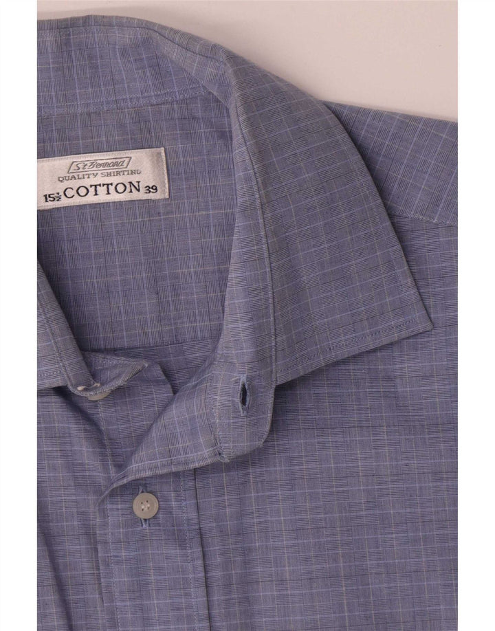 Camicia da uomo St. Bernard Taglia 39 15 1/2 Check blu medio