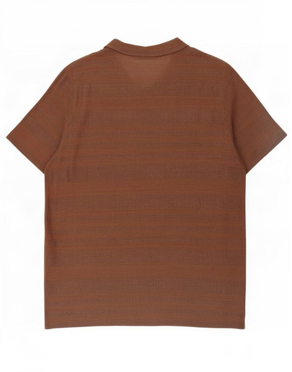 Camicia a maniche corte da donna Perte by Krizia UK 16 Large Brown Striped