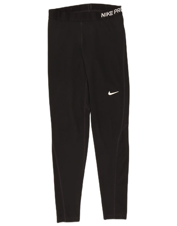 Leggings grafici Nike Dri Fit da donna UK 12 medio nero