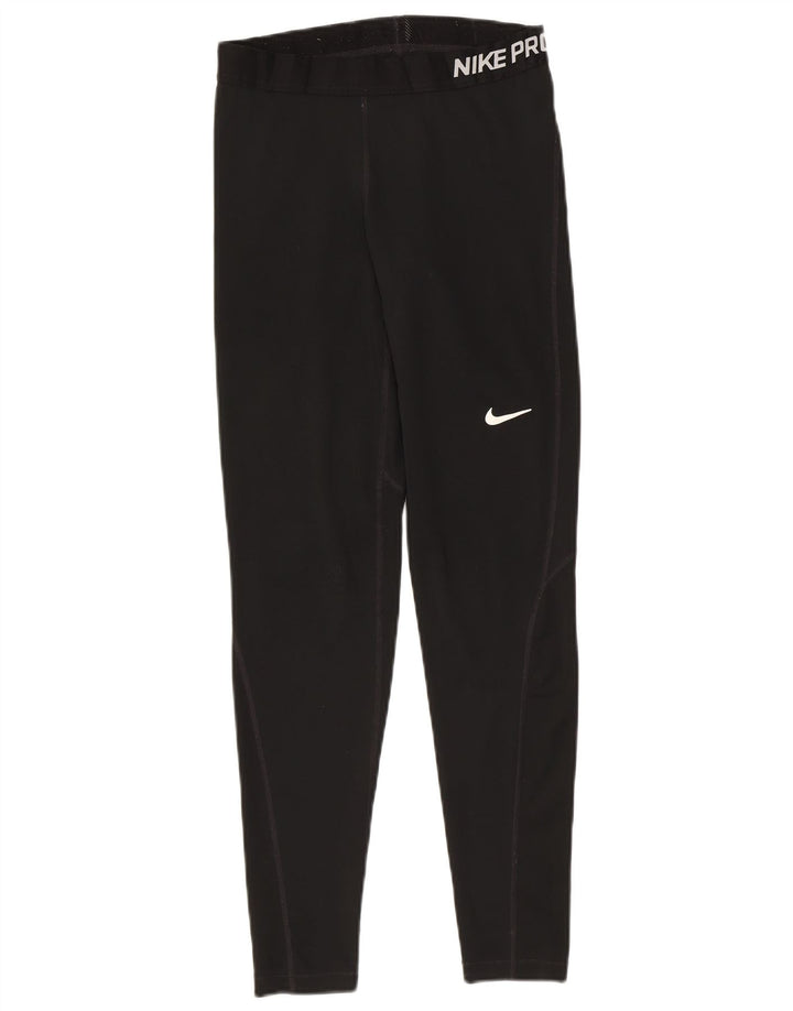Leggings grafici Nike Dri Fit da donna UK 12 medio nero
