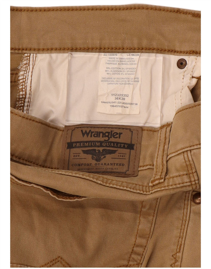 Pantaloni casual dritti da uomo Wrangler W30 L30 in cotone marrone