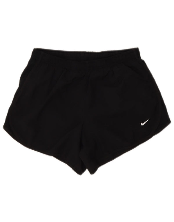 Nike Womens Dri Fit Sport Shorts UK 14 Large Black Polyester
