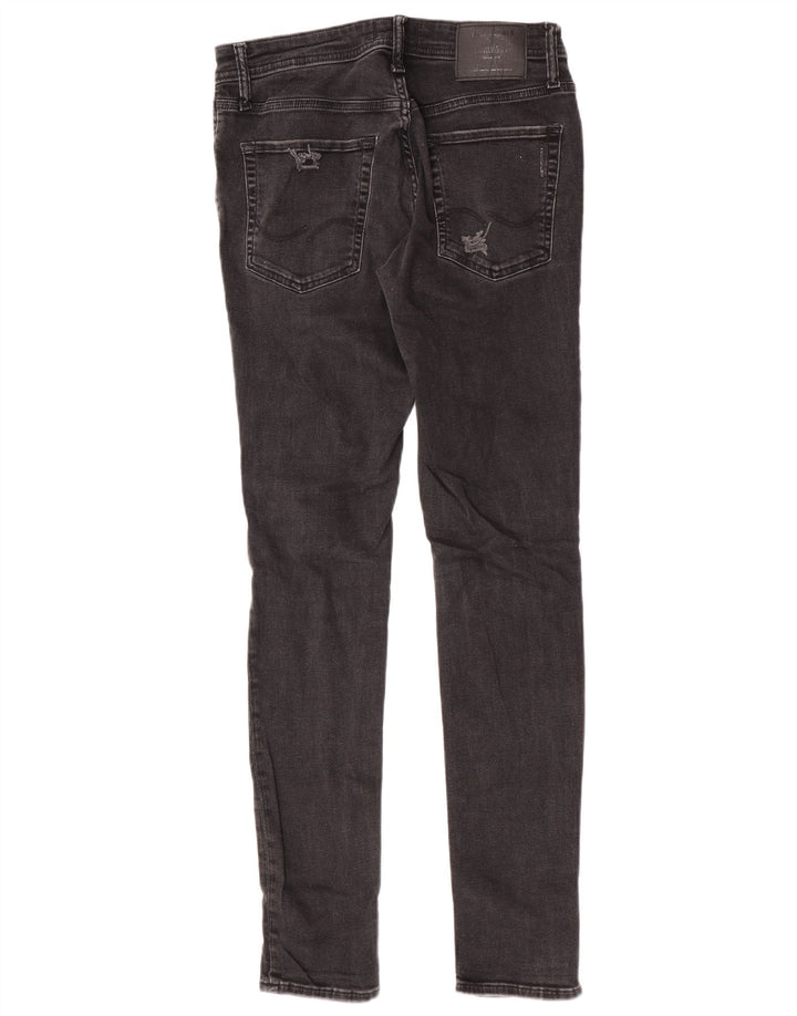 Jack & Jones Jeans skinny effetto consumato Liam da uomo W32 L32 cotone grigio
