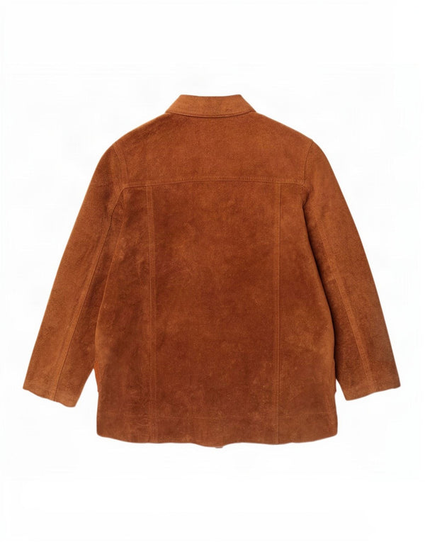 Giacca Pelle Scamosciata Donna Privilegi IT 46 Large Pelle Marrone