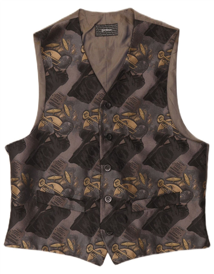 GARDEUR Mens Graphic Waistcoat Small Grey
