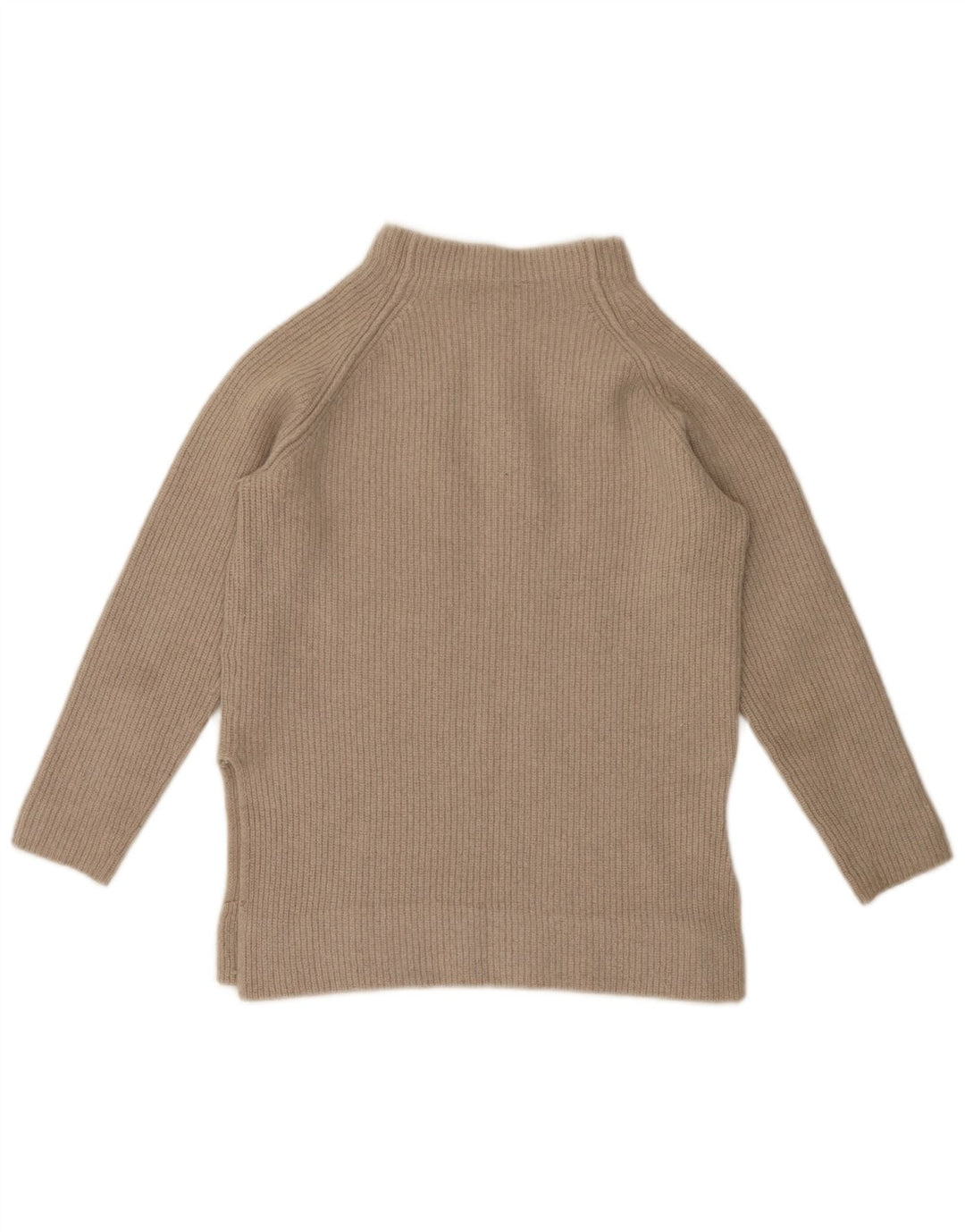 Maglione maglione da donna a collo alto Massimo Dutti UK 12 Lana beige medio