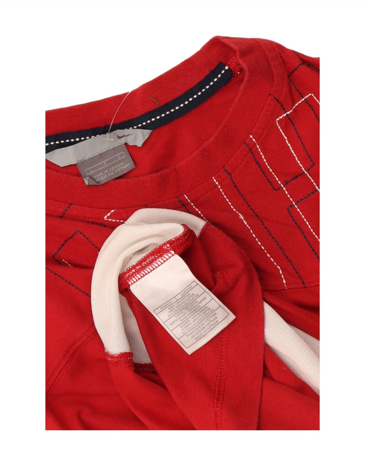 Canotta grafica Nike da uomo, grande, in cotone color block rosso