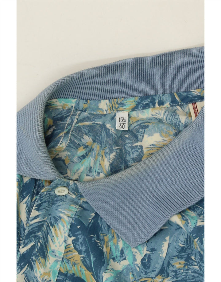 MCGREGOR Mens Abstract Pattern Pullover Shirt Size 15 3/4 40 Medium Blue Vintage McGregor and Second-Hand McGregor from Messina Hembry 