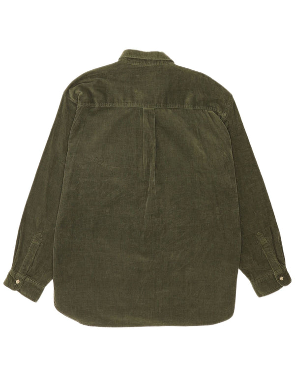 Camicia da uomo CLASSIC in velluto a coste UK 45/46 XL Cotone verde