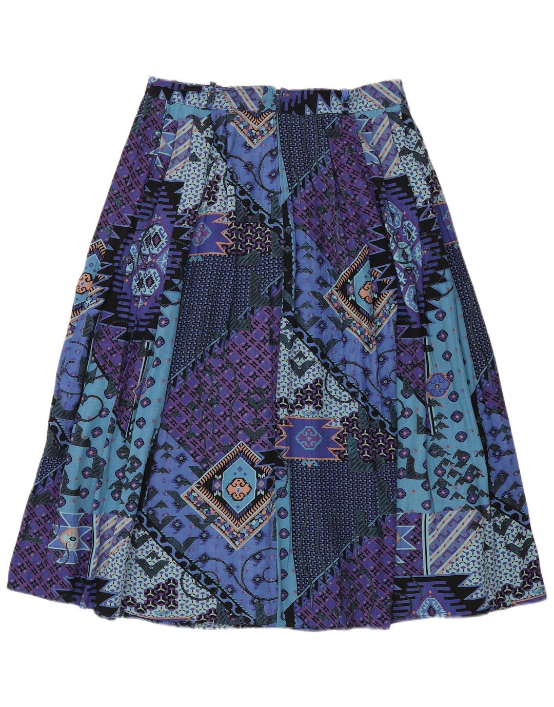 VINTAGE Womens High Waist A-Line Skirt IT 42 Medium W30 Multicoloured