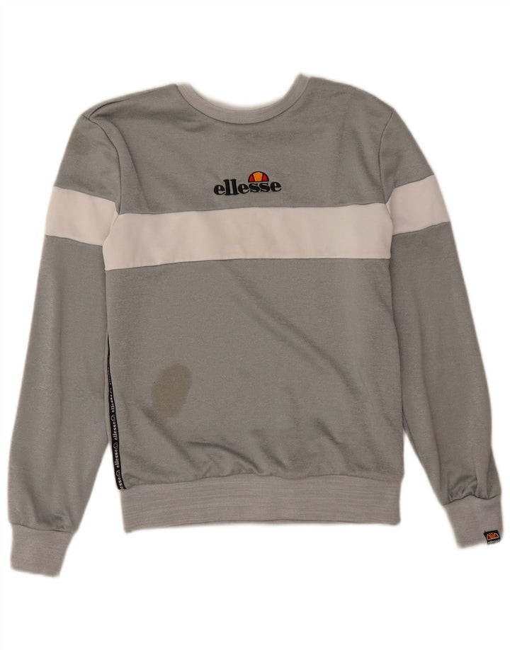 Felpa grafica da uomo Ellesse Maglione piccolo poliestere color block grigio