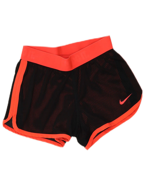 Pantaloncini sportivi Nike Dri Fit Graphic da donna UK 6 XS Black Colourblock