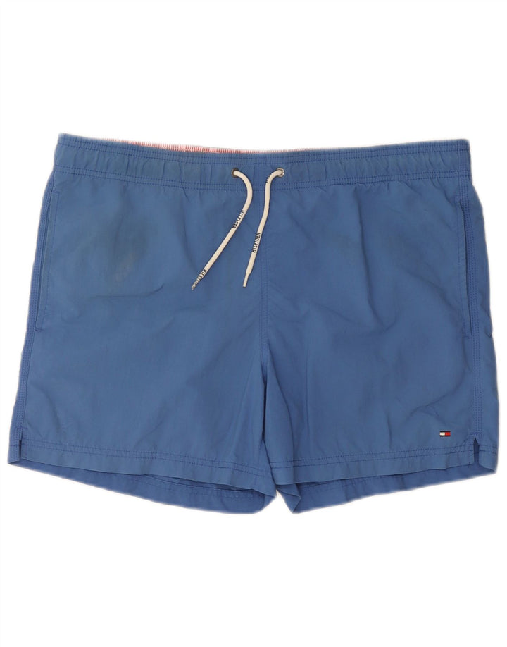 Pantaloncini da bagno da uomo Tommy Hilfiger piccoli in nylon blu