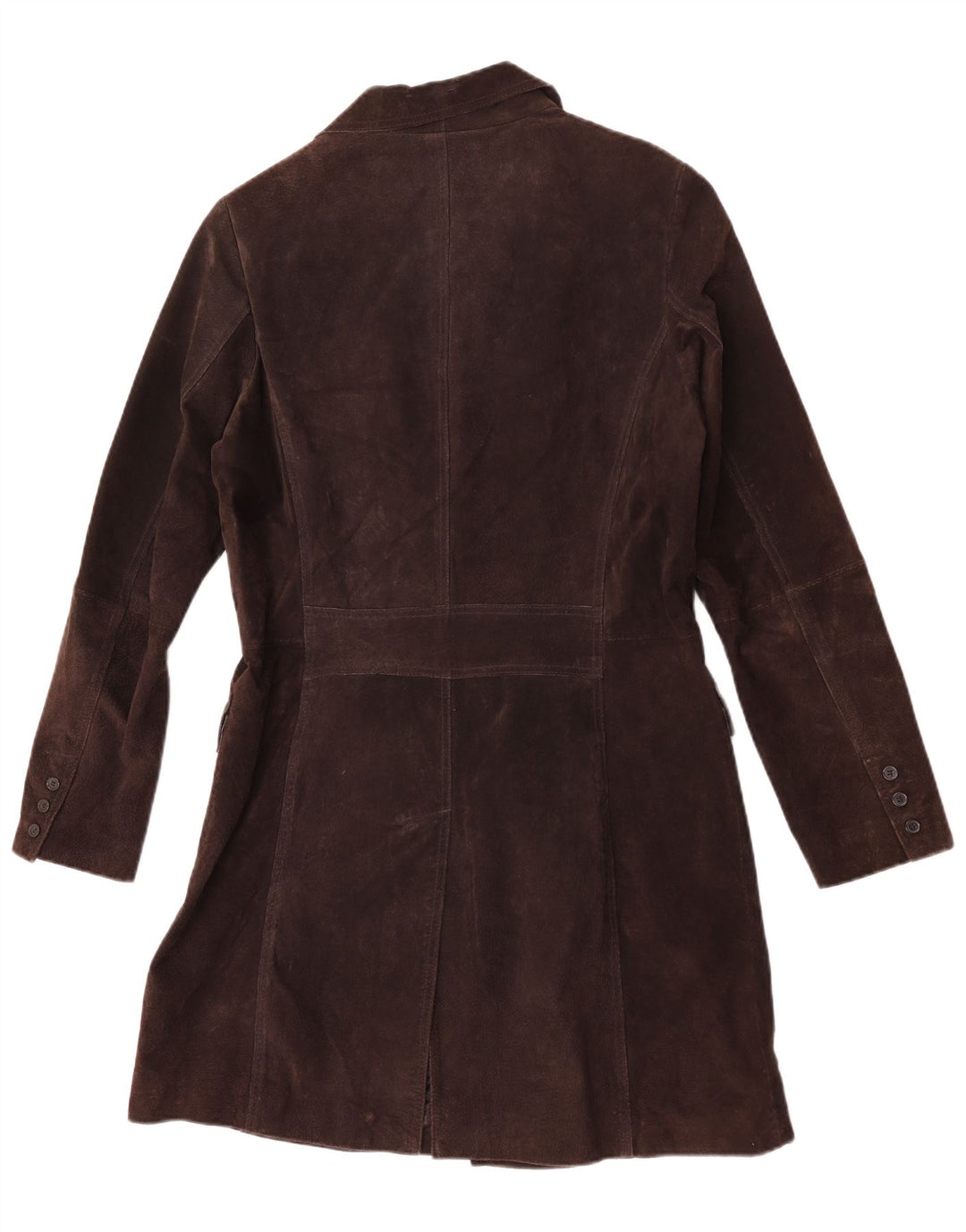Soprabito in pelle scamosciata da donna Yessica UK 14 in pelle marrone medio
