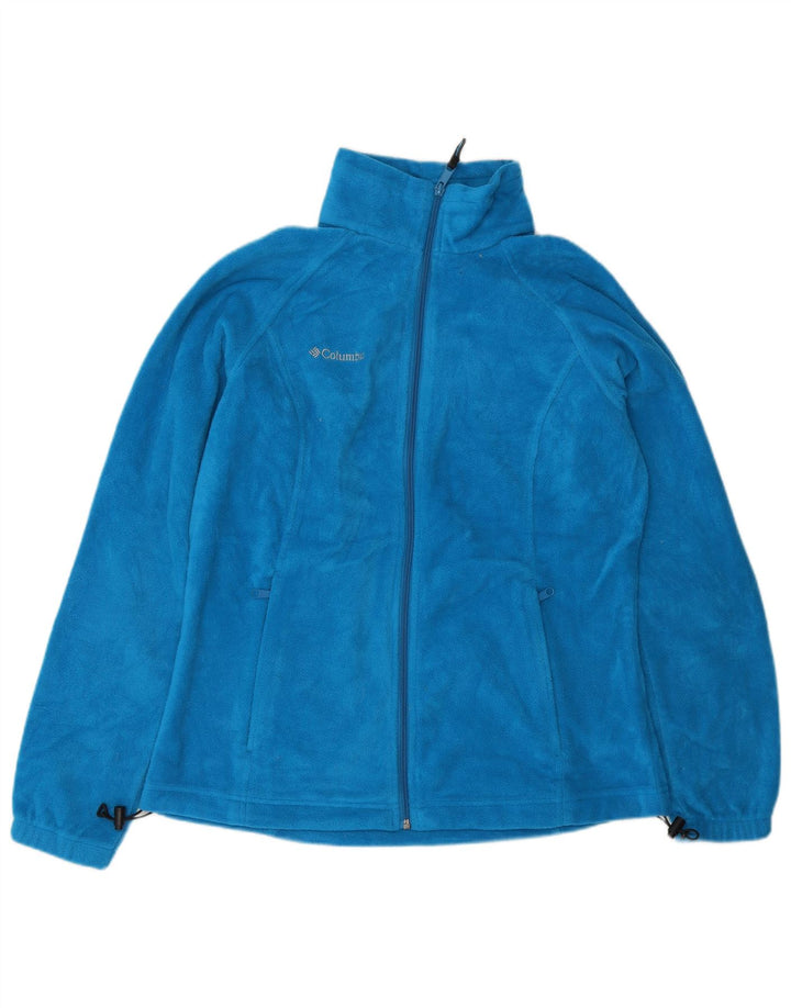 COLUMBIA Womens Fleece Jacket UK 16 Large Blue Polyester