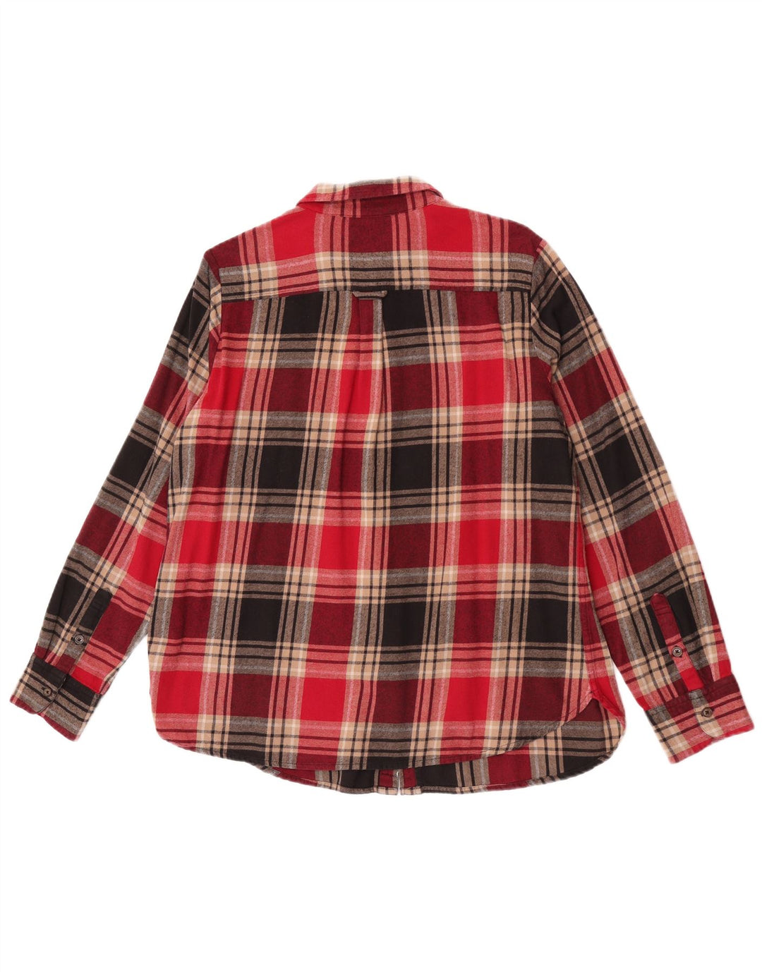 Camicia di flanella da donna Fat Face UK 16 Grande cotone a quadri rossi