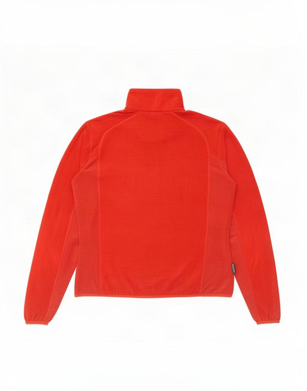 SALEWA Maglione in pile da uomo con zip e collo grande rosso