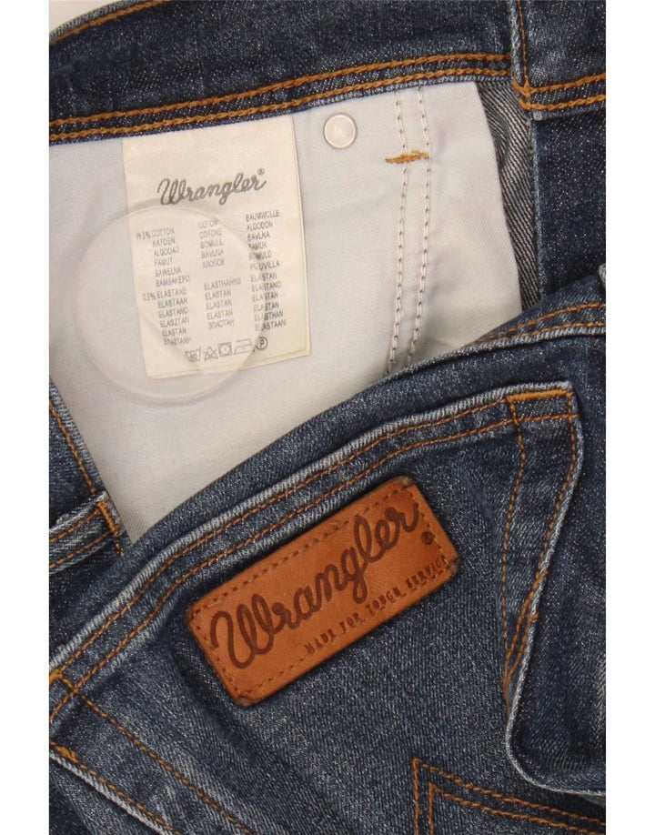 Pantaloncini Wrangler da uomo in denim elasticizzato Texas W33 cotone blu medio