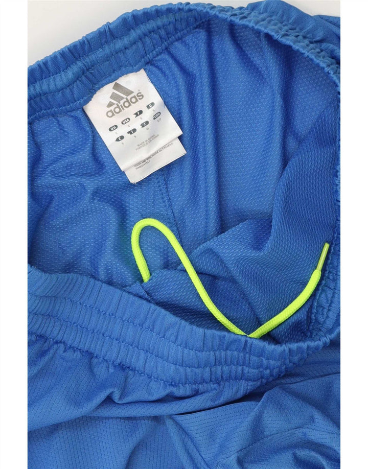 Pantaloncini sportivi grafici da uomo Adidas piccoli in poliestere blu