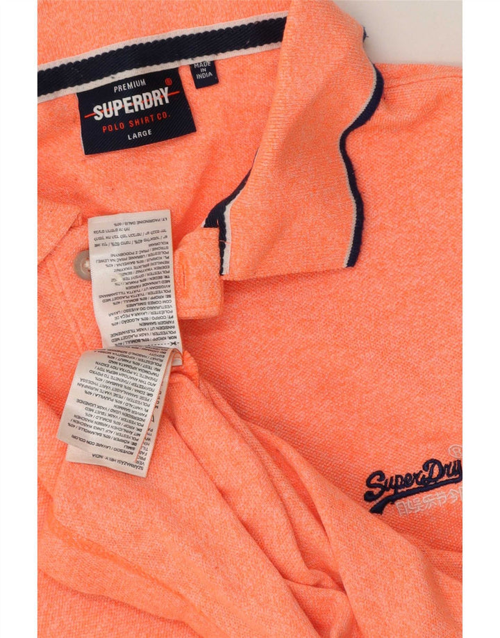 Polo da uomo Superdry Large in cotone arancione