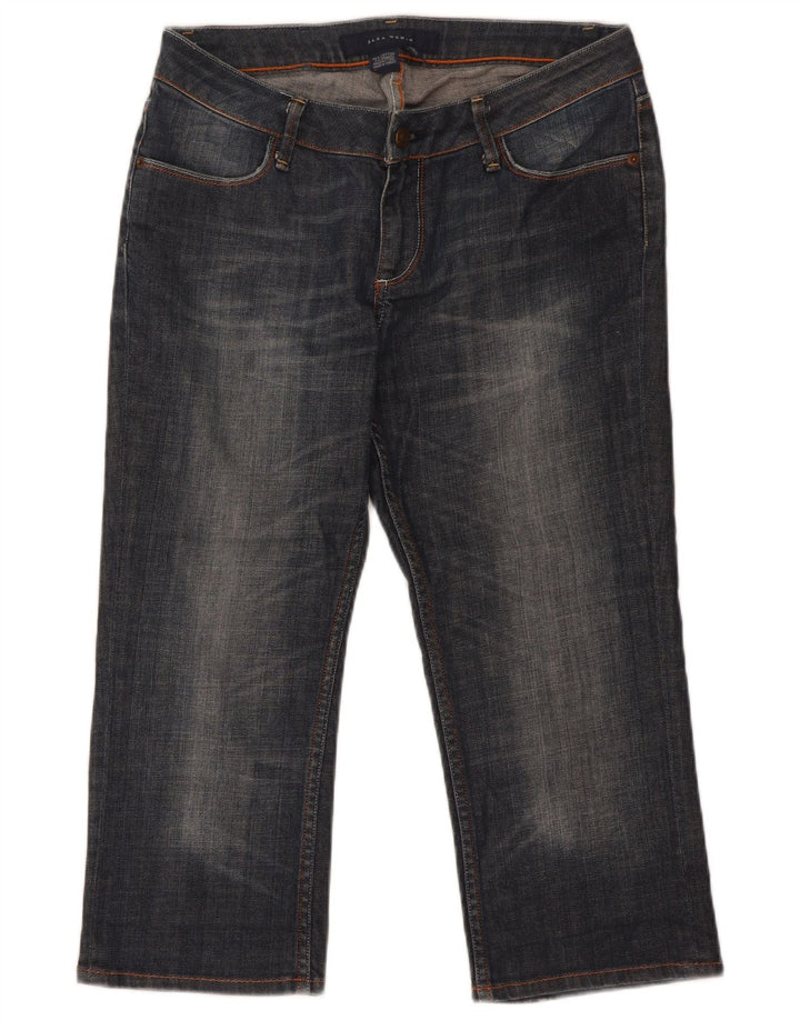 Jeans Capri da donna Zara EU 42 Large W32 L21 Cotone blu navy