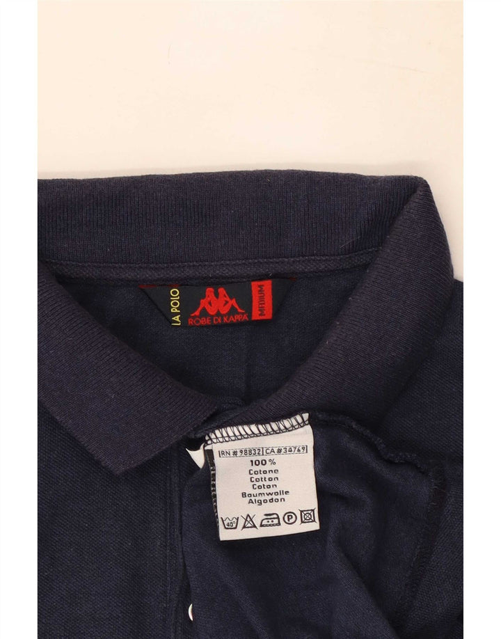 Polo Kappa Uomo Media Cotone Blu Navy