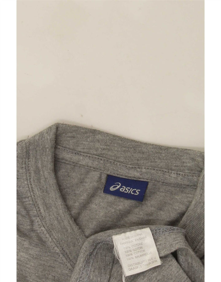 T-shirt grafica da uomo Asics in cotone mélange grigio medio