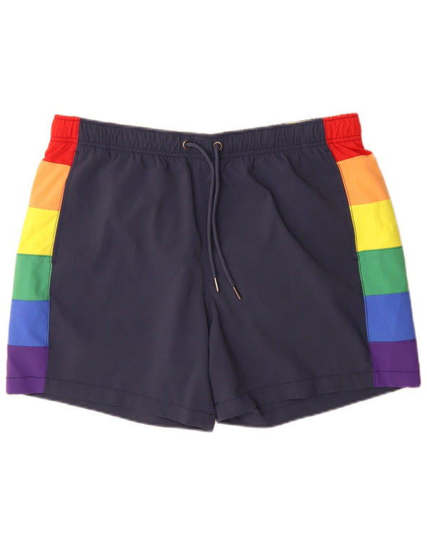 Pantaloncini da bagno da uomo Abercrombie & Fitch XL blu Colourblock Sports