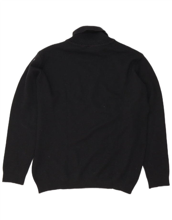 Maglione maglione da uomo a collo alto Lacoste taglia 8 3XL lana nera