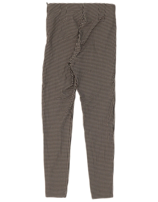 Leggings Zara da donna UK 8 Small in viscosa a quadretti neri