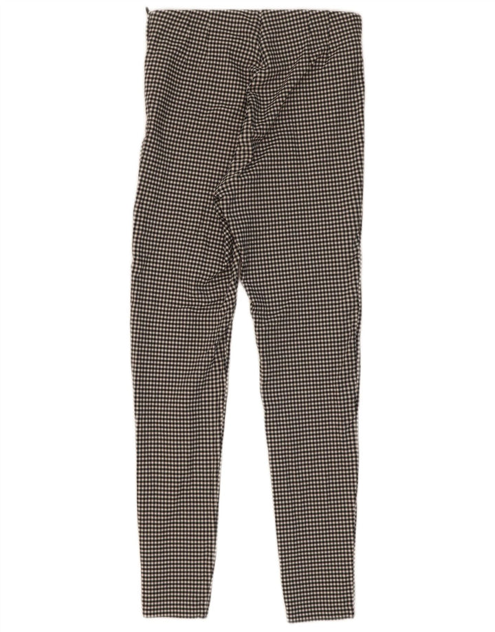 Leggings Zara da donna UK 8 Small in viscosa a quadretti neri