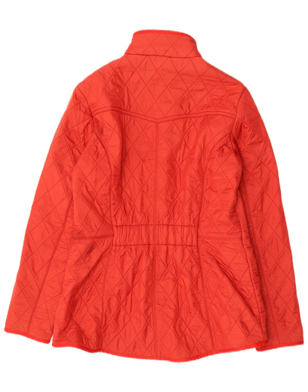 Giacca trapuntata da donna Barbour UK 16 grande rossa in poliammide