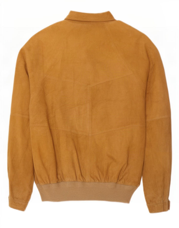 Giacca vintage in pelle scamosciata da uomo UK 42 XL Beige