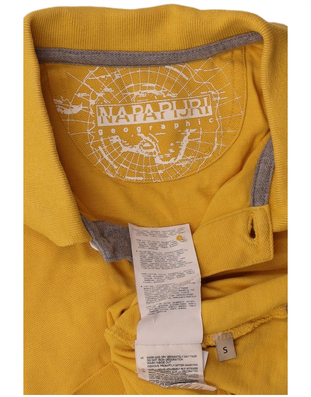 T-shirt da uomo NAPAPIJRI Top piccola in cotone giallo