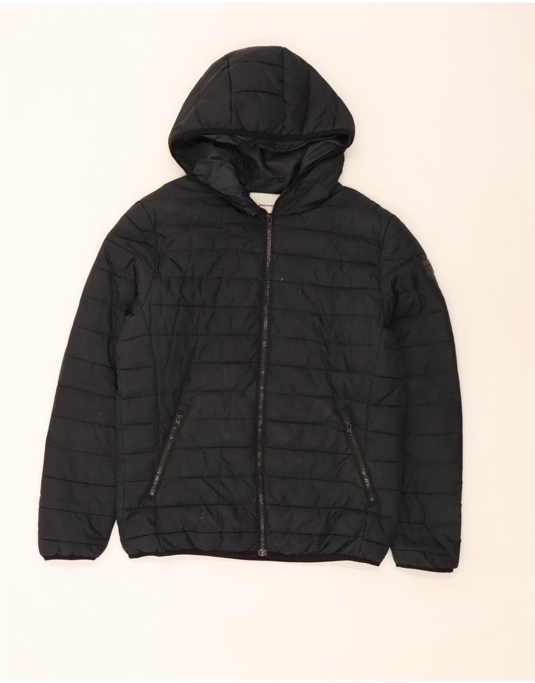Giacca imbottita con cappuccio da uomo Jack & Jones UK 40 grande poliestere nero