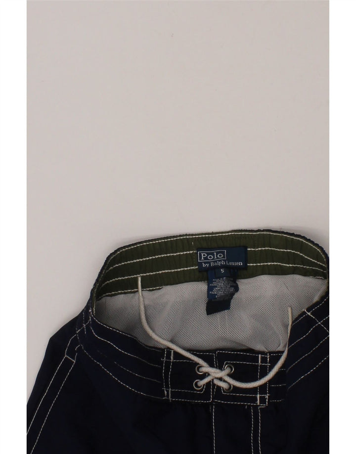 POLO RALPH LAUREN Boys Swimming Shorts 4-5 Years  Navy Blue Polyester Vintage Polo Ralph Lauren and Second-Hand Polo Ralph Lauren from Messina Hembry 