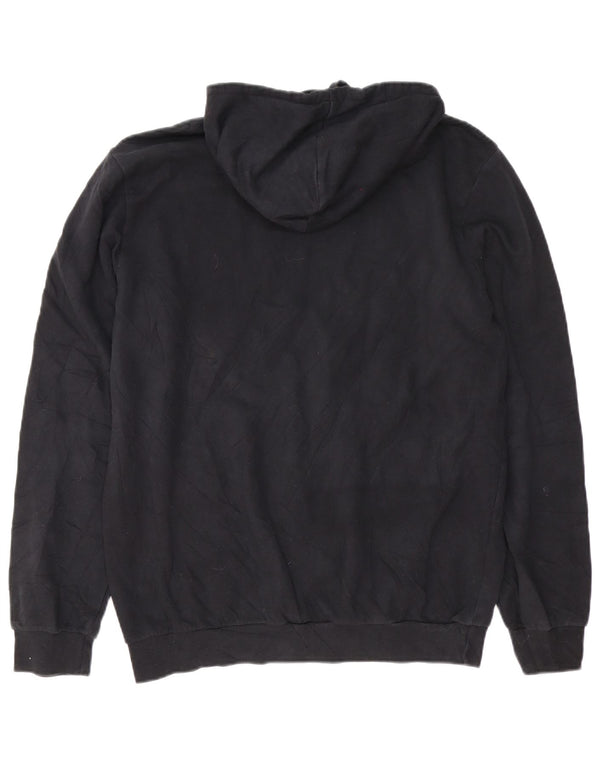 Felpa con cappuccio Adidas Regular Fit da uomo grande in cotone nero