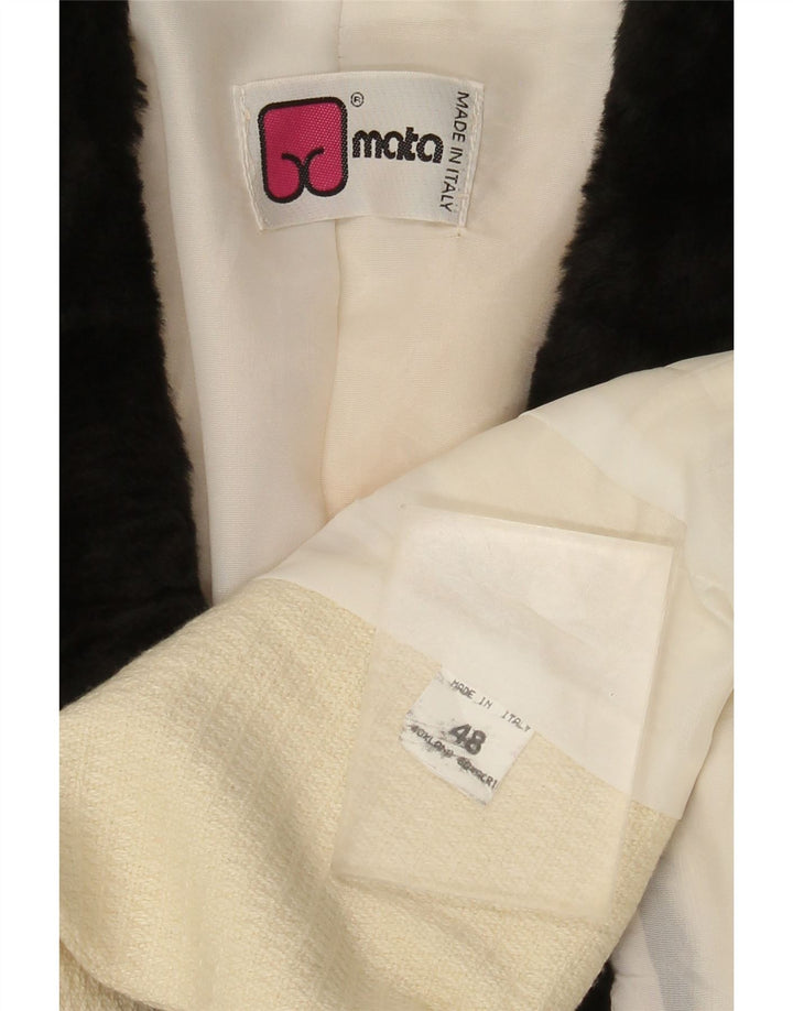 Giacca blazer vintage da uomo IT 48 color block bianco sporco medio