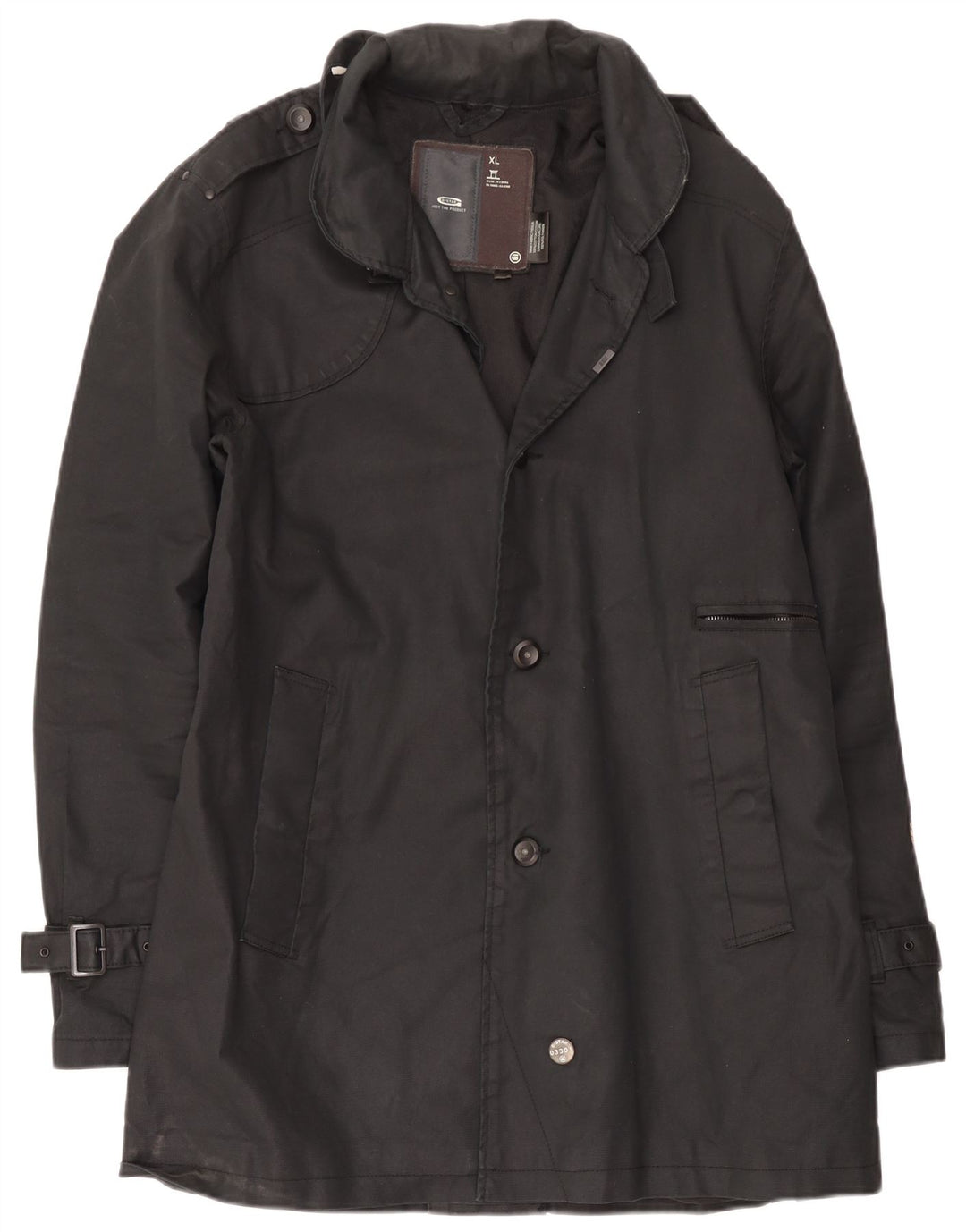 Trench da uomo G-Star UK 42 XL Cotone nero