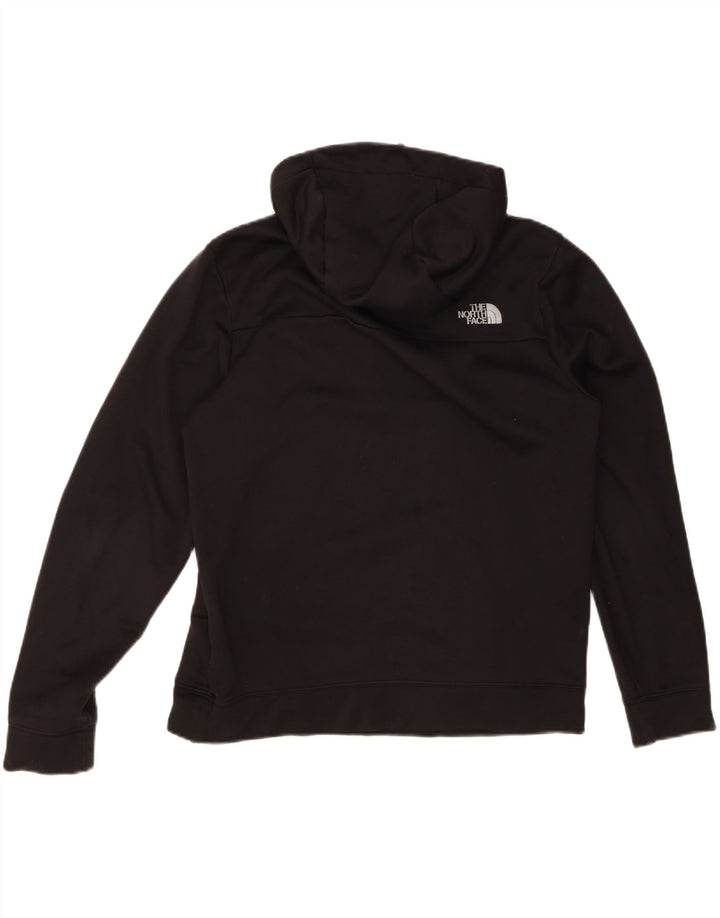 Felpa con cappuccio da uomo The North Face con zip e collo, grande, in poliestere nero