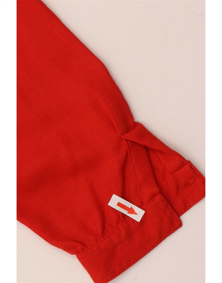 Camicetta camicia vintage da donna IT 44 poliestere rosso medio