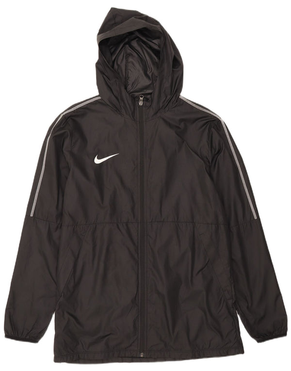Giacca antipioggia con cappuccio Nike da uomo UK 40 grande poliestere nero